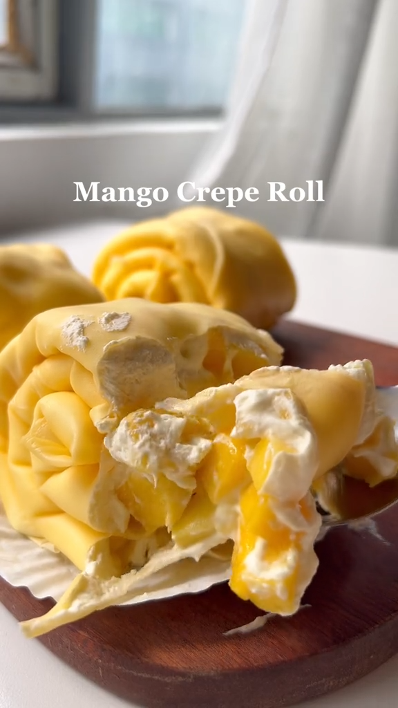 Mango Crepe Rolls Recipe